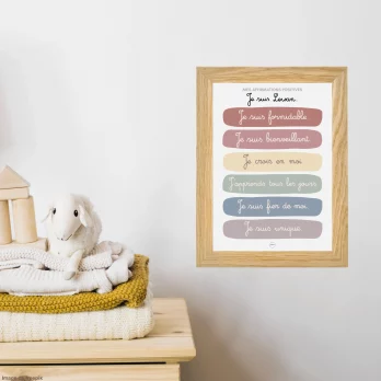 Affiche Personnalisée – Mes Affirmations Positives pour Enfants